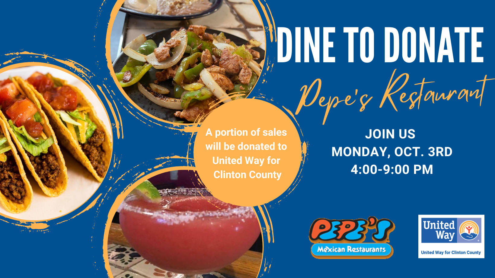 Dine to Donate at Frankfort Pepe’s Monday October 3rd